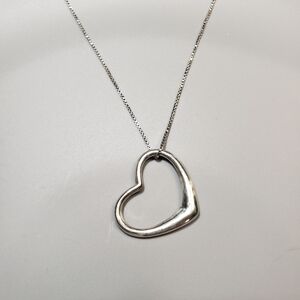 Sterling Silver 925 Heart Pendant Necklace